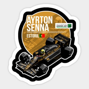 Ayrton Senna 1985 Estoril Sticker